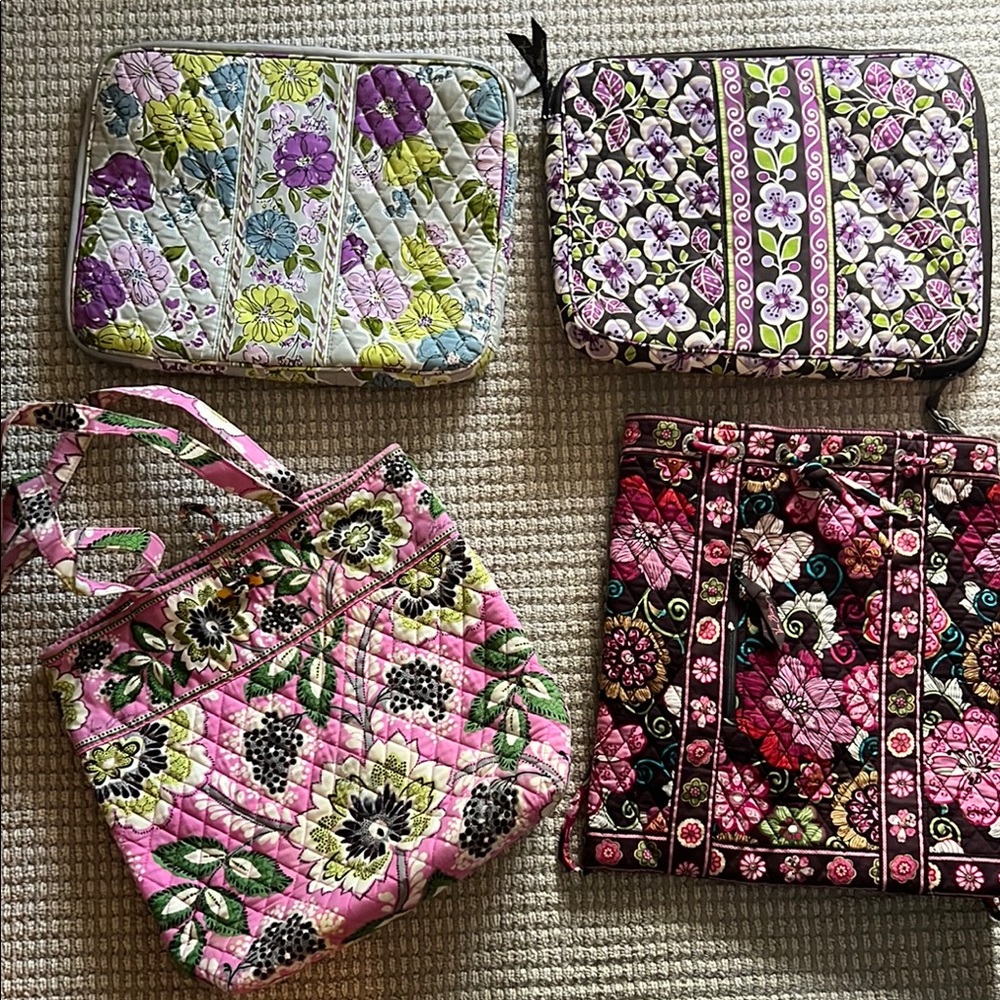 Vera Bradley Collection Includes 2 Laptop cases, 1 tower and 1 backpack